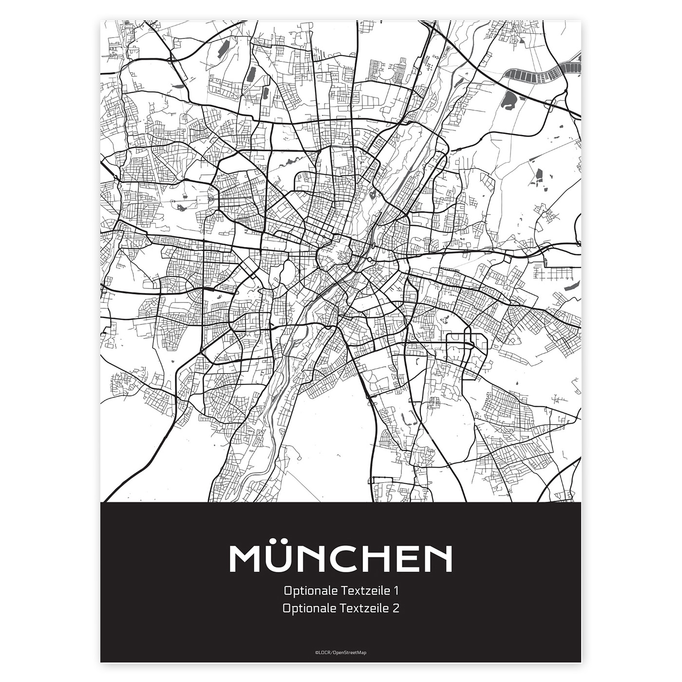 Poster Stadtkarte "München"