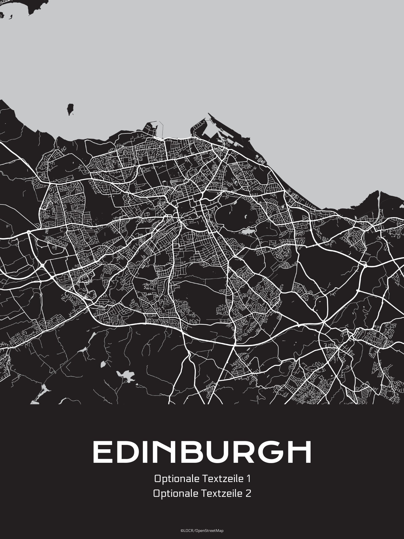 Poster Stadtkarte "Edinburgh"