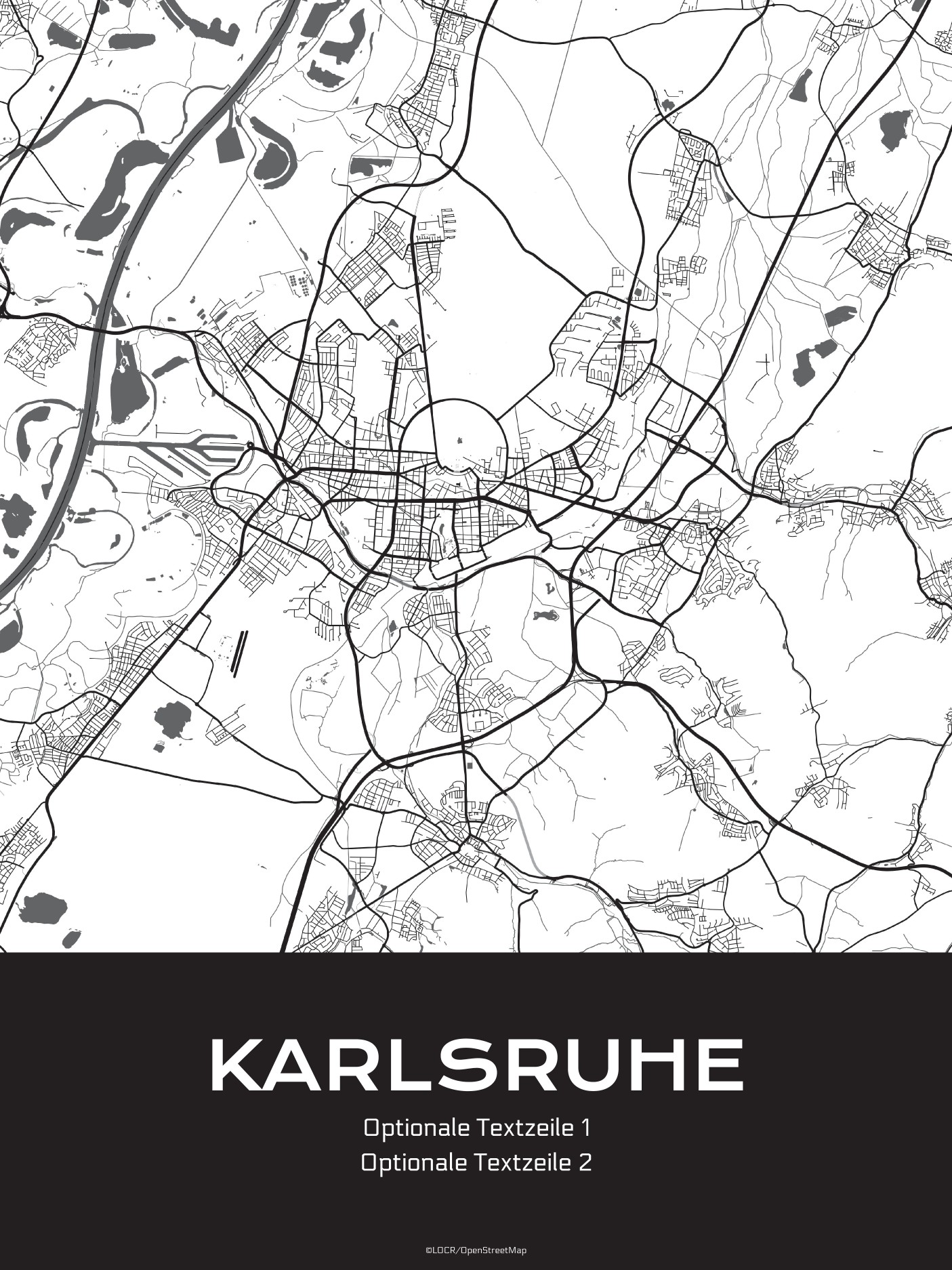 Poster Stadtkarte "Karlsruhe"