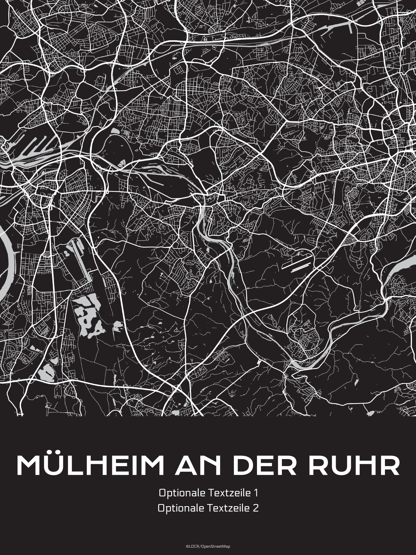 Poster Stadtkarte "Mülheim"