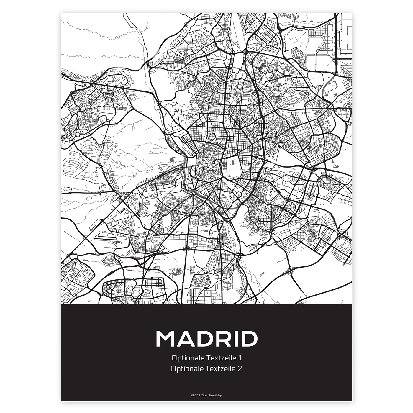 Poster Stadtkarte "Madrid"
