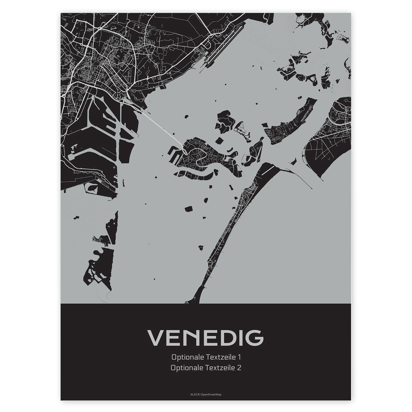 Poster Stadtkarte "Venedig"