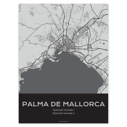 Poster Stadtkarte "Palma de Mallorca"