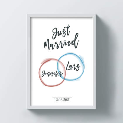 Poster A3 "just married"