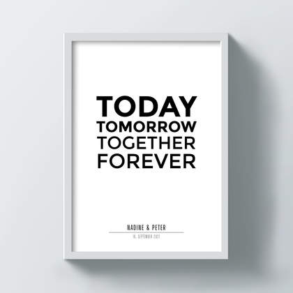 Poster A3 "Today, Tomorrow"
