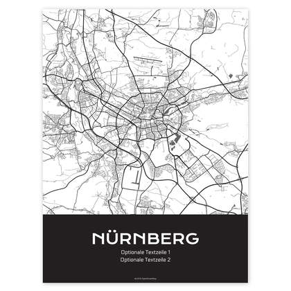 Poster Stadtkarte "Nürnberg"