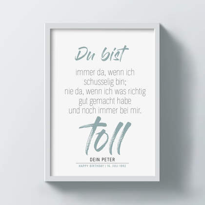 Poster A3 "Du bist toll"
