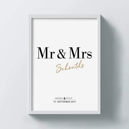 Poster A3 "Mr. & Mrs."