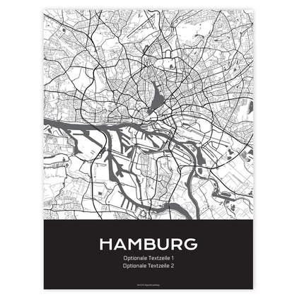 Poster Stadtkarte "Hamburg"