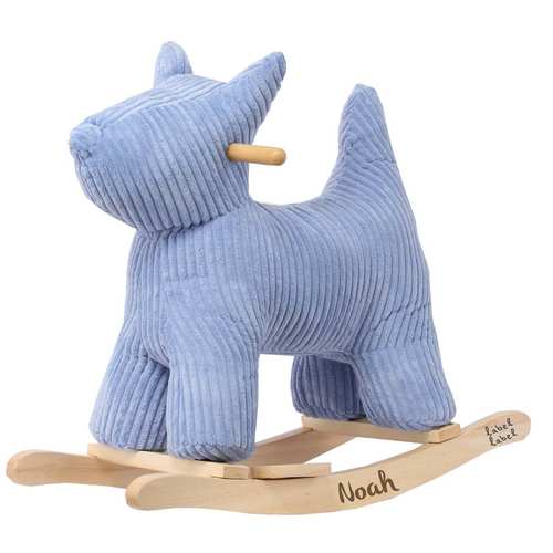 Schaukeltier Hund in Blau