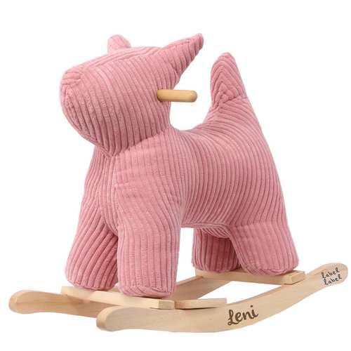 Schaukeltier Hund in Rosa