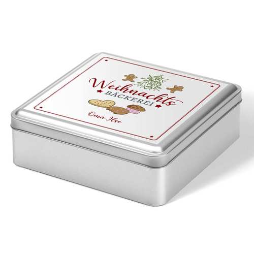 Keksdose L aus Metall "Weihnachts-Bäckerei"