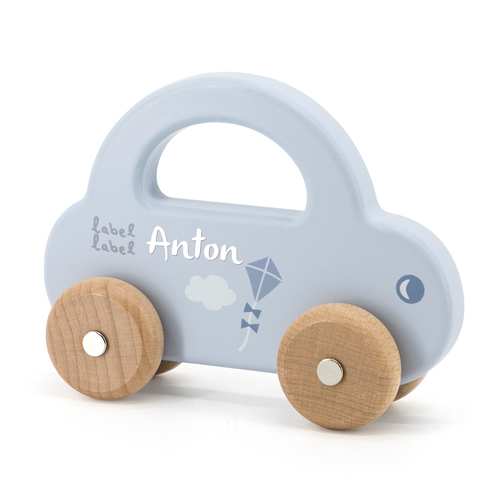 Spielzeugauto aus Holz blau