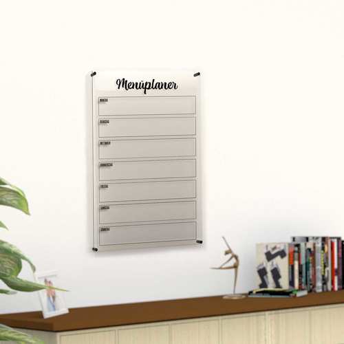 Wandkalender im Hochformat "Menüplaner" aus Acrylglas