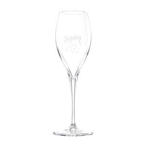 Proseccoglas mit Lasergravur